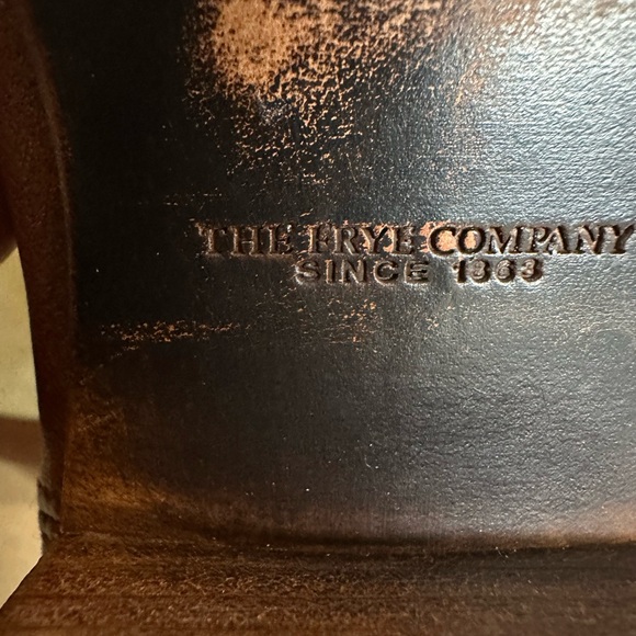 Brown and Cream Frye Leather Ankle Boots - Picture 6 of 10